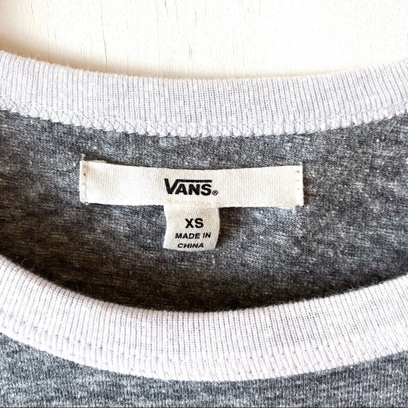 VANS Gray Jersey Knit Dress Short Sleeve Skater Extra Small - Picture 2 of 5